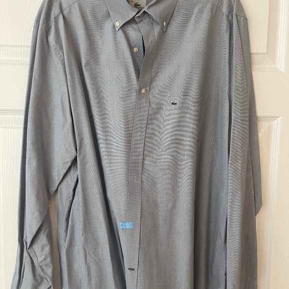 Lacoste, long sleeve, button down, light blue, shirt - Picture 1 of 4